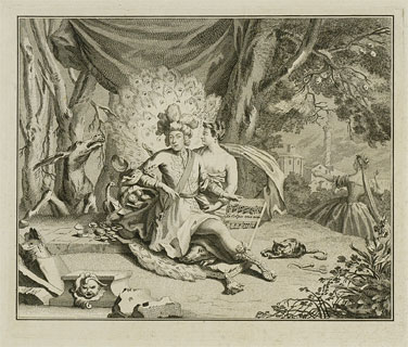 Farinelli, seated with Lady amid Satirical Trappings and Symbols of his Wealth and Fame